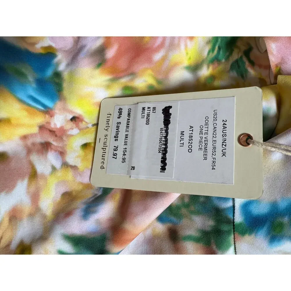 Artesands ODETTE VERMEER ONE PIECE women’s swimsuit size 20 new with tags - Picture 6 of 8